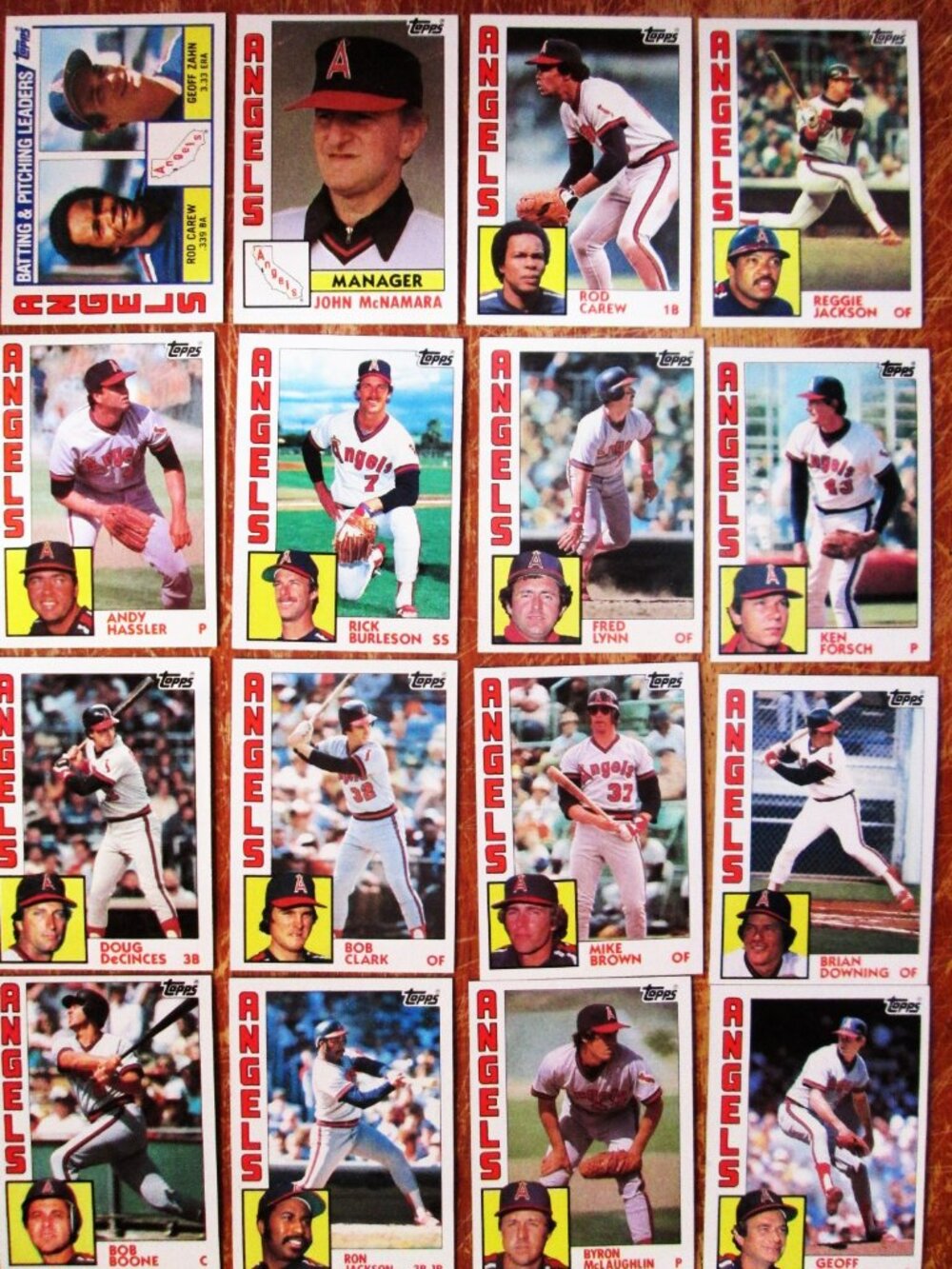 1984 Topps California Angels Team Set